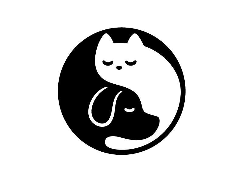 image of cat and dog yinyang